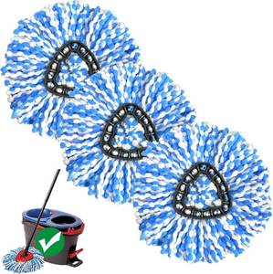 lot 78007 image: 3 Pack Spin Mop Replacement Head Compatible with RinseClean 2-Tank System