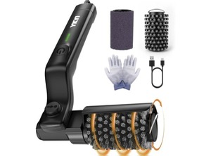 lot 78031 image: YKYI Electric Grill Brush - Cordless Rechargeable BBQ Cleaner with 180  Adjustable Head, 2600mah High-Torque Power Rotary BBQ Scrubber for Outdoor Stainless Steel Cast Iron Grates (Black)
