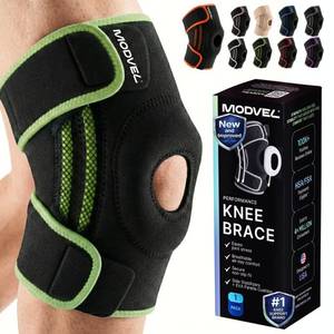 lot 78052 image: Modvel Knee Brace with Side Stabilizers & Patella Gel Pads for Pain Relief and Joint Support Breathable, Non-Slip Compression Sleeve for Men & Women, Arthritis, Meniscus, ACL Recovery
