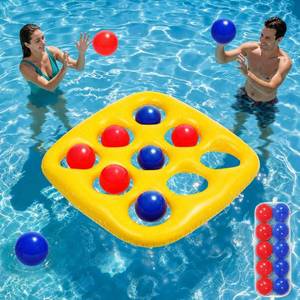 lot 78062 image: Pool Toys Games Set- Tic-Tac-Toe Inflatable PoolToy with 10 Balls Fun Summer Pool Party Beach Lawn Camping Party Float Game Water Ball Toys for AdultsTeens Kids 2-10 Players
