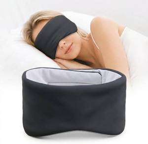 lot 78118 image: Sleep Mask for Women Men, Reversible Eye Mask Sleeping with Cozy & Cooling Sides, Adjustable Velcro Band, Blackout Face-Hugging Padded Eye Cover for Sleeping Travel Office, BlackWhite