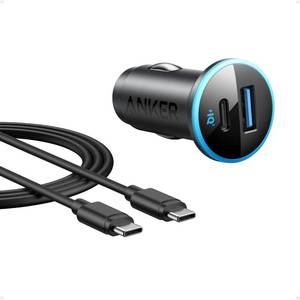 lot 78143 image: Anker 323 52.5W USB C Car Charger with 30W PowerIQ 3.0 Fast Charging
