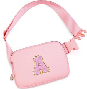 lot 78152 image: Uygafly Gifts for Girls Kids,Initial Fanny Pack Crossbody Purse Peach,A