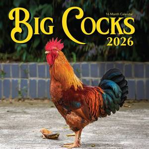 lot 78178 image: 2 Pack 2026 Rooster Wall Calendar  Funny Chicken Daddies Calendar  Big Cocks Birds Monthly 12 Month  Chicken Calendar 2026  Adults Joke Prank Gift  12x24 Wall Calendar