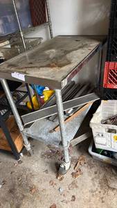 lot 5018 image: Commercial Work Table with Undershelves 30 x 60 - Retail $0