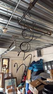 lot 5037 image: Hanging wine rack  - Retail $0