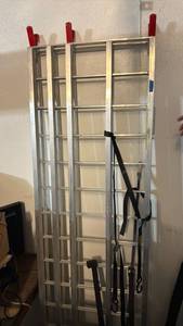 lot 5039 image: Aluminum Loading Ramps Set of 2 with Tie-Down Straps - Retail $0
