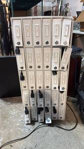 lot 5056 image: 30-Unit Modular Power Distribution Charging Locker System - Retail $0
