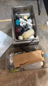 lot 5065 image: Lot of Kitchen Smallwares and Supplies in Two Bins - Retail $0