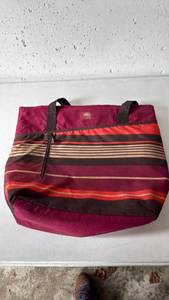 lot 5094 image: California Striped Tote Bag with Handles insulated  - Retail $0