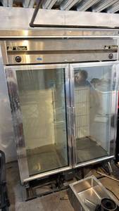 lot 5101 image: True 2-Door Reach-In Refrigerator with Glass Doors (don��t know if works)  - Retail $0