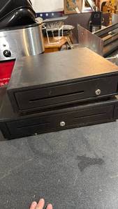 lot 5121 image: Point of Sale Cash Drawer 2-Tier Black - Retail $0