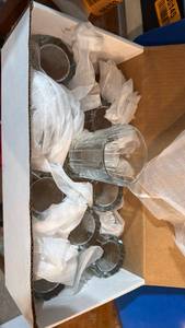 lot 5152 image: Drinking Glasses with Ribbed Pattern Set of 10in Box - Retail $0