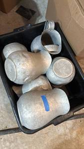 lot 5154 image: Lot of 6 Galvanized Metal Buckets and Pitchers - Retail $0