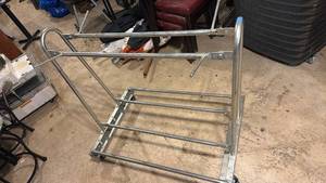 lot 5172 image: Metal  Frame Cart with Handle and Casters - Retail $0