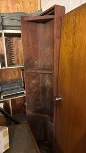 lot 5188 image: Wood Cabinet with Single Door and Shelves - Retail $0