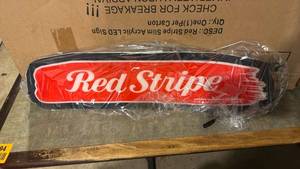 lot 5201 image: Red Stripe light up sign  - Retail $0