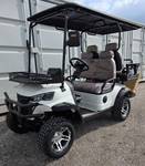 Extremely Nice & Impressive! Unused White SDLGC80 Golf Cart 4000W 60V-50 Mile Range-4 Luxury Seats w/ Headrests-DOT Seat Belts-DOT Acrylic Foldable Windshield-Headlights-Tail Lights-Turn Signals-Rear View Mirror-Horn-Rear Camera