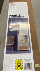 lot 2012 image: Room Essentials 5-Shelf Bookcase White Finish