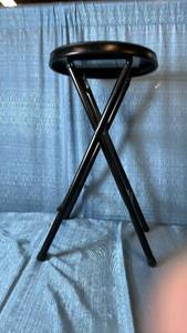 lot 2025 image: Peakform Vinyl Padded Folding Stool 12.99 L x 24.6 H x 12.99 D