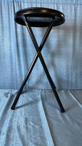 lot 2027 image: Peakform Vinyl Padded Folding Stool 12.99 L x 24.6 H x 12.99 D