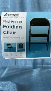 lot 2031 image: Peakform Vinyl Padded Folding Chair 18.5 L x 29.52 H x 17.7 D