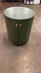 lot 3019 image: Whalen Round Accent Cabinet with 2 Door Olive Green