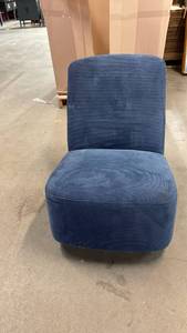 lot 3022 image: Blue Upholstered Accent Chair