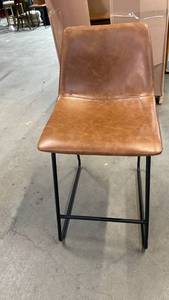 lot 3030 image: RC 24 inch Bowden Faux Leather Counter Height Chair