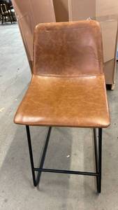 lot 3031 image: RC 24 inch Bowden Faux Leather Counter Height Chair