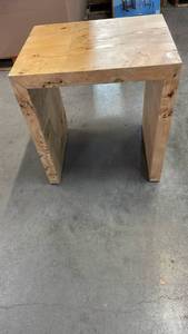 lot 3032 image: Wood Side Table with Knots and Natural Grain