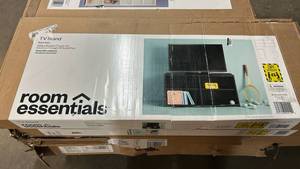 lot 8040 image: Room Essentials TV Stand Black Finish 40 in 20 in 50 lbs