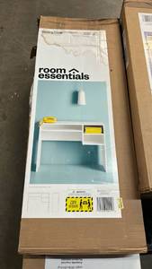 lot 8041 image: Room Essentials Writing Desk White Finish 40 in L x 16 in W x 30 in H