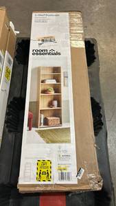 lot 8045 image: Room Essentials 5-Shelf Bookcase 71.8 in H Natural Wood Finish