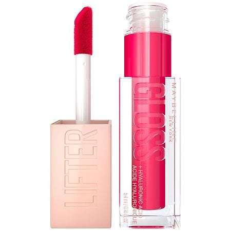 lot 158 image: Maybelline Lifter Gloss Plumping Lip Gloss with Hyaluronic Acid - 24 Bubblegum - 0.18 fl oz - Retail $14