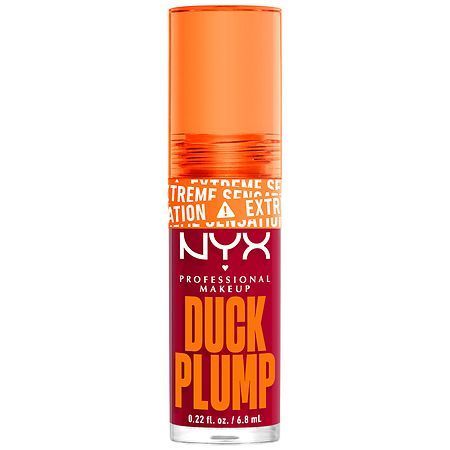 lot 126 image: NYX Professional Makeup Duck Plump High Pigment Plumping Lip Gloss - Hall Of Flame - 0.23 fl oz Liquid, Single Container - Retail $17