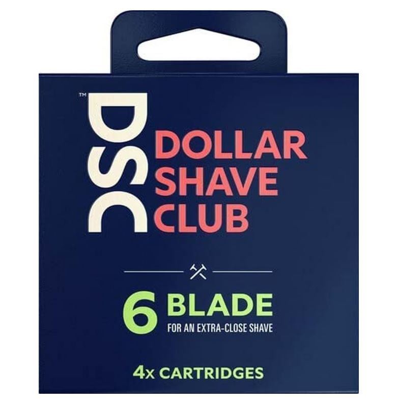 lot 101 image: Dollar Shave Club 6-Blade Razor Refill Cartridges for an Extra Close Shave Shave with Precision (4 Count24 blades) - Retail $12