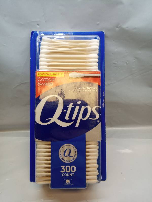 lot 145 image: Q-tips Hygiene Shield Paper Stick Cotton Swabs 300 Count - Retail $11