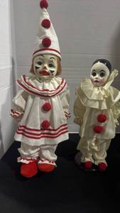 lot 1005 image: Effanbee Faith Wick Clown Dolls