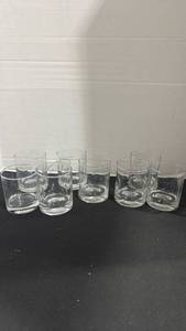 lot 1066 image: Glass impressions rocks glasses set of 8
