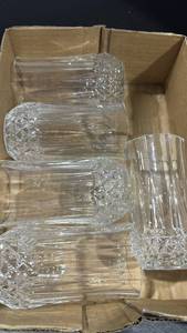 lot 1067 image: vintage Cristal DArques-Durand Longchamp highball glass set of 5