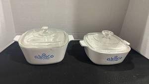 Corning Ware 2-Piece Casserole Set with Lids 1.75 Qt 2.75 Qt