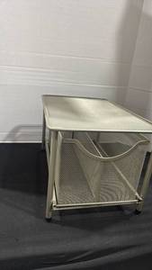 lot 1099 image: Metal Mesh Desk Organizer with Compartments 9.5x10x15