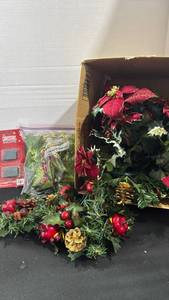lot 1336 image: Faux Christmas florals