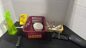 lot 1355 image: Mixed Personal Care & Household Lot Carmex Lip Balm Conair Brush Guess Case