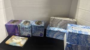 lot 1366 image: Boxes of tissues some opened