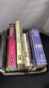 lot 1405 image: Lot of 9 Books World Religions, Nar, Manatythurs, Creacity, Smokethe, Best Loved Poems