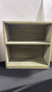 lot 1418 image: 2 tier wooden shelf 22x21.5x9