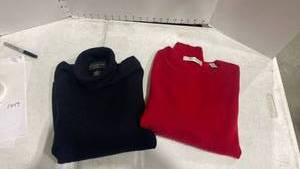 lot 1619 image: Ladies cashmere sweaters Lg and XL