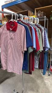 lot 1627 image: Mens polos and button down shirts